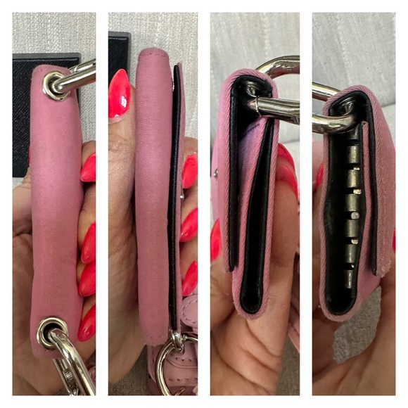 PRADA Pink Logo Nylon 6-Key Wallet Mini Bag w/ auth card - Picture 5 of 15